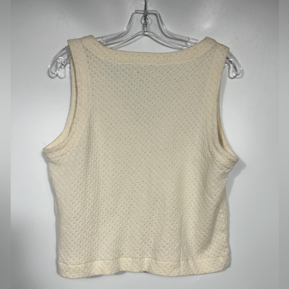 MADEWELL Pointelle Single-Button Vest Size M Bleached Canvas - Picture 6 of 13